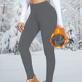 thumbnail image 2 of UAMVSH Fleece Lined Leggings for Women High Waisted Winter Yoga Pants Soft Thermal Warm Tight for Hiking Workout, 2 of 6