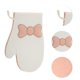 thumbnail image 3 of Guantes de Ducha Exfoliantes Únicos Bargains 1 Pc para Baño 8.66"x6.1" Rojo Rosa Beige, 3 of 6