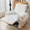 White, variant on XUELC Winter Universal Cube Lounge Chair Cover, Plush Sofa Cover with Side Pockets—Machine-Washable Furniture Protector, Resists Pet and Child Scratches, Non-Slip Backing