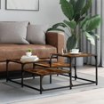 thumbnail image 4 of Mesa de café vidaXL roble ahumado 88 x 88 x 40 cm de madera artificial, 4 of 9