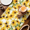 thumbnail image 3 of Sunflowers Table Runner 72 Inches, Yellow Botanical Floral Green Leaf Bed Runner Dresser Scarves Tabletop for Indoor Outdoor Parties/Ceremony/Banquet, 14" x 72", 3 of 9