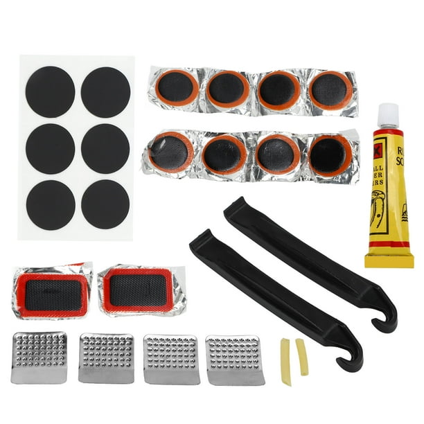 Kit De Parches De Reparación, Kit De Parches De Reparación De Goma Profesional Ligero, Parches Autoadhesivos Portátiles Para Bicicleta De Montaña OTVIAP Bike Puncture Repair Kit