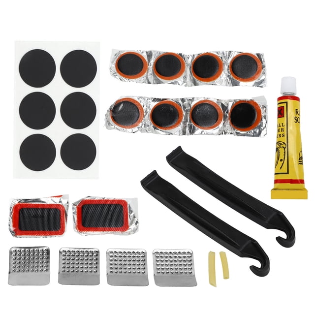 Kit de parche de reparación Kit de reparación de pinchazos de bicicleta de goma portátil profesional para bicicleta de carretera de montaña