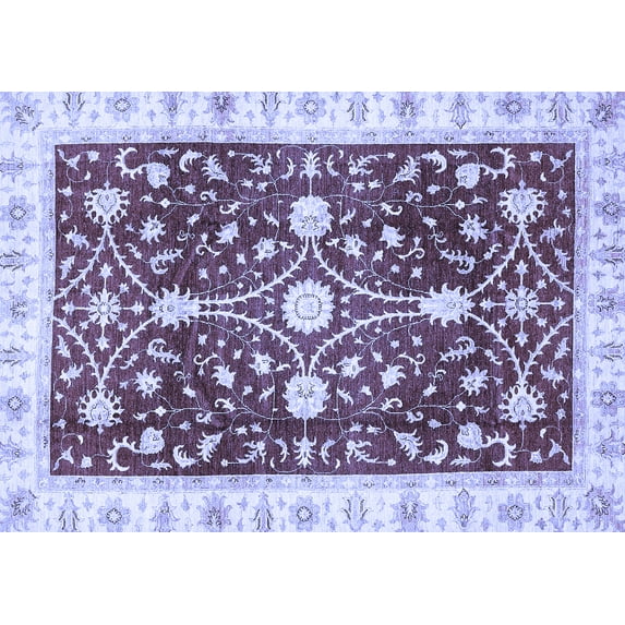 Ahgly Company Indoor Rectangle Abstract Blue Modern Area Rugs, 8' x 12'