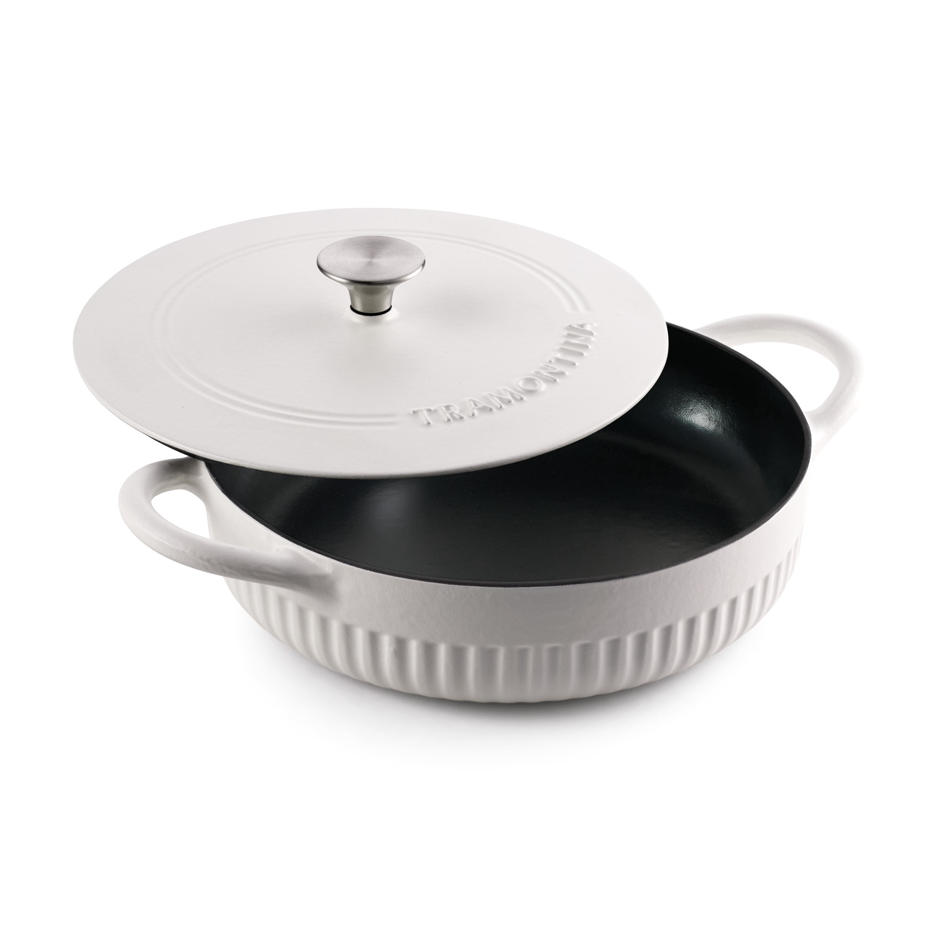 Tramontina Mesa 3.5 Qt Enameled Cast Iron Braiser White