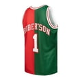 thumbnail image 3 of Men's Mitchell & Ness Oscar Robertson Green/Red Milwaukee Bucks Hardwood Classics 1971/72 Split Swingman Jersey, 3 of 4