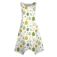 thumbnail image 4 of Minjewel Women's Easter Midi Dress, Round Neck Sleeveless Floral Print Irregular Hem Casual Dress, Spring Church & Garden Party Outfit,Green L, 4 of 8
