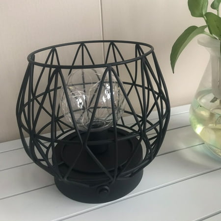 

TUOBARR Metal LED Lantern Battery Powered Cordless Light With LED Edsion Style Bulb Night Light Great For Weddings Parties Patio Events For Indoors