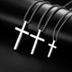 thumbnail image 1 of New Stainless Steel Cross Pendant Necklace for Men Women Minimalist Jewelry Male Female Necklaces Chokers Silver Color, 1 of 5