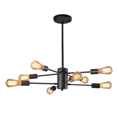 

Briignite 8-Light Black Sputnik Chandeliers Mid-Century Modern Pendant Light perfect for Living Room