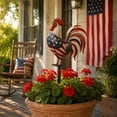 thumbnail image 5 of 4th of July Decoration Metal Yard Stake, 12" Outdoor Garden Decor Rustproof Metal Ornament for Patio Front Porch Flag Memorial Day Veterans Day Holiday Decorations, 5 of 9