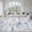 White Gray Blue, variant on Area Rug Living Room Rugs: 9x12 Large Soft Indoor Carpet Modern Abstract Rug with Non Slip Rubber Backing for Under Dining Table Nursery Home Office Bedroom White Gray Blue
