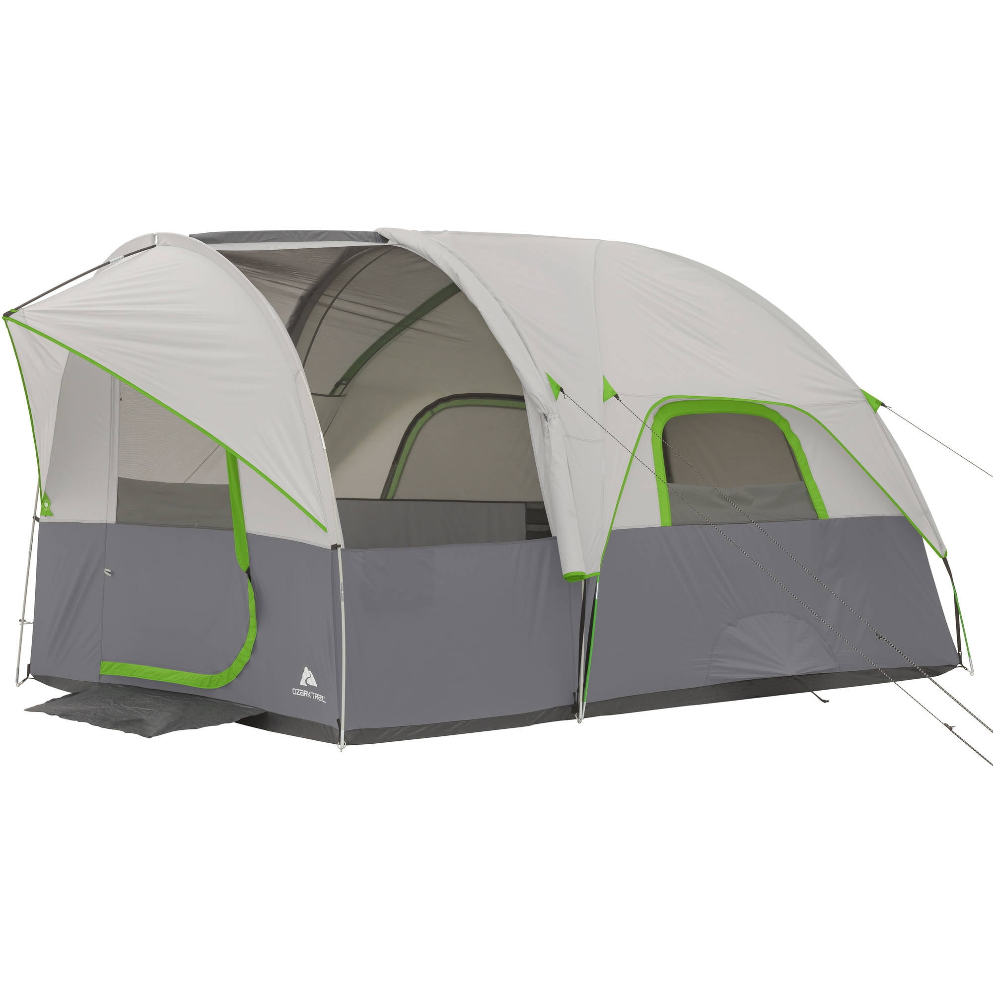 Ozark Trail 10Person Family Camping Tent, With Rooms And Screen Porch