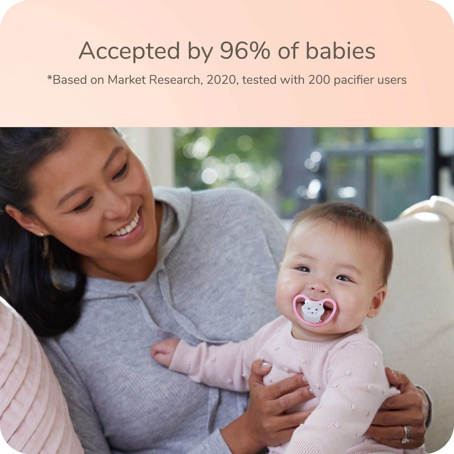 NUK Space Glow-in-the-Dark Orthodontic Pacifiers, 2 Pack