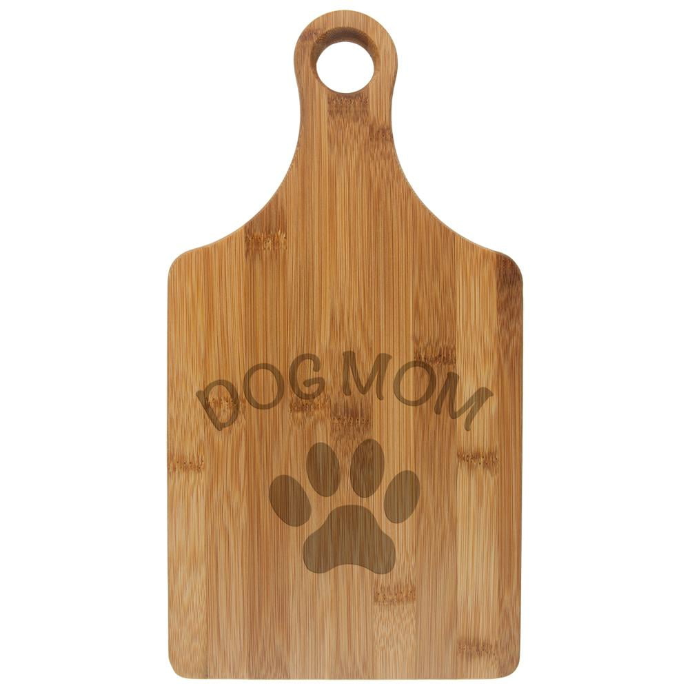 Mother's Day Dog Mom Etched Bamboo Cutting Board