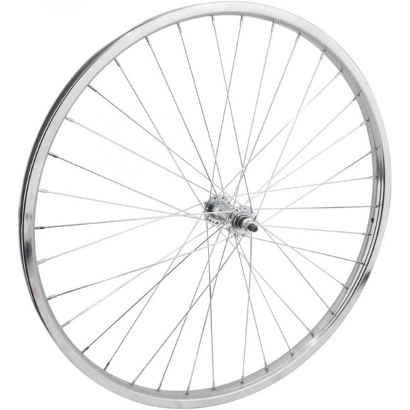 Wheel Master Front Bicycle Wheel 26 x 1.75/2.125 (ISO 559) 36H, Steel, Bolt On, Silver, 3/8"