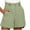 Army Green, variant on Babysbule Women Shorts Women's Fashion Solid Color Casual Wide Leg Ruffle Loose High Waist Shorts Pants