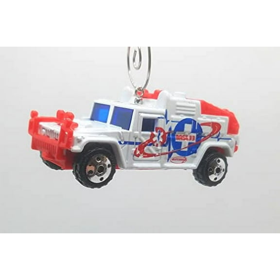 Christmas Ornament for Medical Hummer Humvee White Red