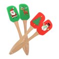 thumbnail image 4 of Shisuyan 4Pcs Christmas Baking Tools Silicone Cakes Cream Scrappers (Assorted Color)(Mixed Style), 4 of 8