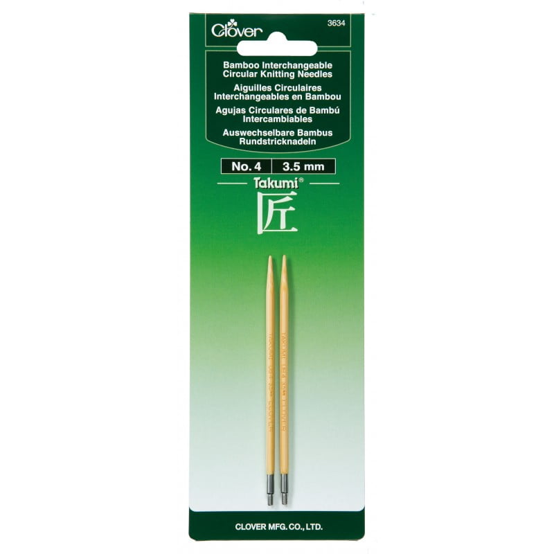 Takumi Bamboo Interchangeable Circular Knitting Needles, Size 4/3.5mm
