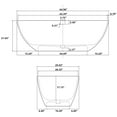 thumbnail image 6 of MEDUNJESS 65" Freestanding Bathtub, Modern Solid Surface Stone Resin Soaking Bathtub Alone Tubs with Pop-up Drain and Overflow, Green and White, 6 of 12