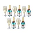 thumbnail image 1 of 5 juegos de globos de botella de cerveza, globos de cerveza de papel de aluminio reutilizables, lindos globos con alcohol a la moda para hombres para fiesta de cumpleaños, 1 of 8