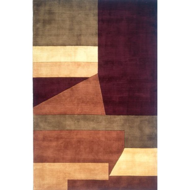 Momeni Rugs NEWWANW-19WIN26C0 Colección New Wave, alfombra de área contemporánea 100% lana tallada a mano y copetuda, corredor de 2'6 "x 12 ', rojo vino Momeni Rugs, Inc. NEWWANW-19WIN26C0