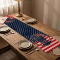 thumbnail image 1 of Uklsqma Independence Day Patriotic Table Runner, Multicolor Linen Table Linen Decor, 183 x 33 cm, for Dining Table Home Party Decoration, 1 of 6