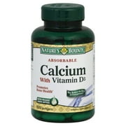 Nature's Bounty Calcium With Vitamin D3 Softgels, 1000mg, 100 Soft Gels