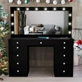 thumbnail image 2 of Boahaus Orla Black Vanity Desk with 11 Drawers and Crystal Ball Knobs, 2 of 9