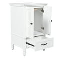 thumbnail image 5 of GVN Bathroom Storage Cabinet, Floor Cabinet,20" Bathroom Vanity with Sink, Bathroom Cabinet with Two Doors, Magnetic Door Stopper, White, 5 of 14