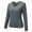 Dark Gray, variant on Women's Slim Fit Lined Thermal Underwear Crew Neck Long Sleeve Shirt Base Layer Winter Warm Top