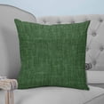 thumbnail image 4 of Dark Green 14x14 Pillow Covers Set of 2, Farmhouse Burlap Solid Green Modern Linen Texture Throw Pillow Covers Decorative Couch Cushion Case, Microfiber Square Pillowcases for Bedroom Living Room, 4 of 7