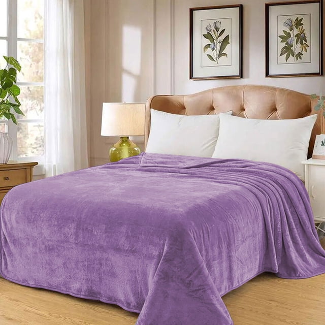 Cobertor Ligero Matrimonial MELOCOTTON HOGAR Suave Y Calientito MOD. MORADO