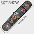 thumbnail image 3 of Yayeee Double Oven Mitt Kitchen Heat Resistant Baking 35" x7" Quilted Glove, Blue Colorful Flowers, 3 of 6