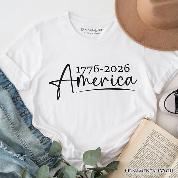 250 Years American Anniversary T-Shirt, 4th of July Minimalistic Patriotic 1776–2026 Tee