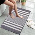 thumbnail image 1 of TIMIFIS Bathroom Rugs Extra Thick Microfiber Striped Door Mat Non Slip Bathroom Kitchen Entry Rug Water Absorbent Floor Mat for Bathroom Kitchen Doorway Foot Mat Bath Mat, 1 of 6