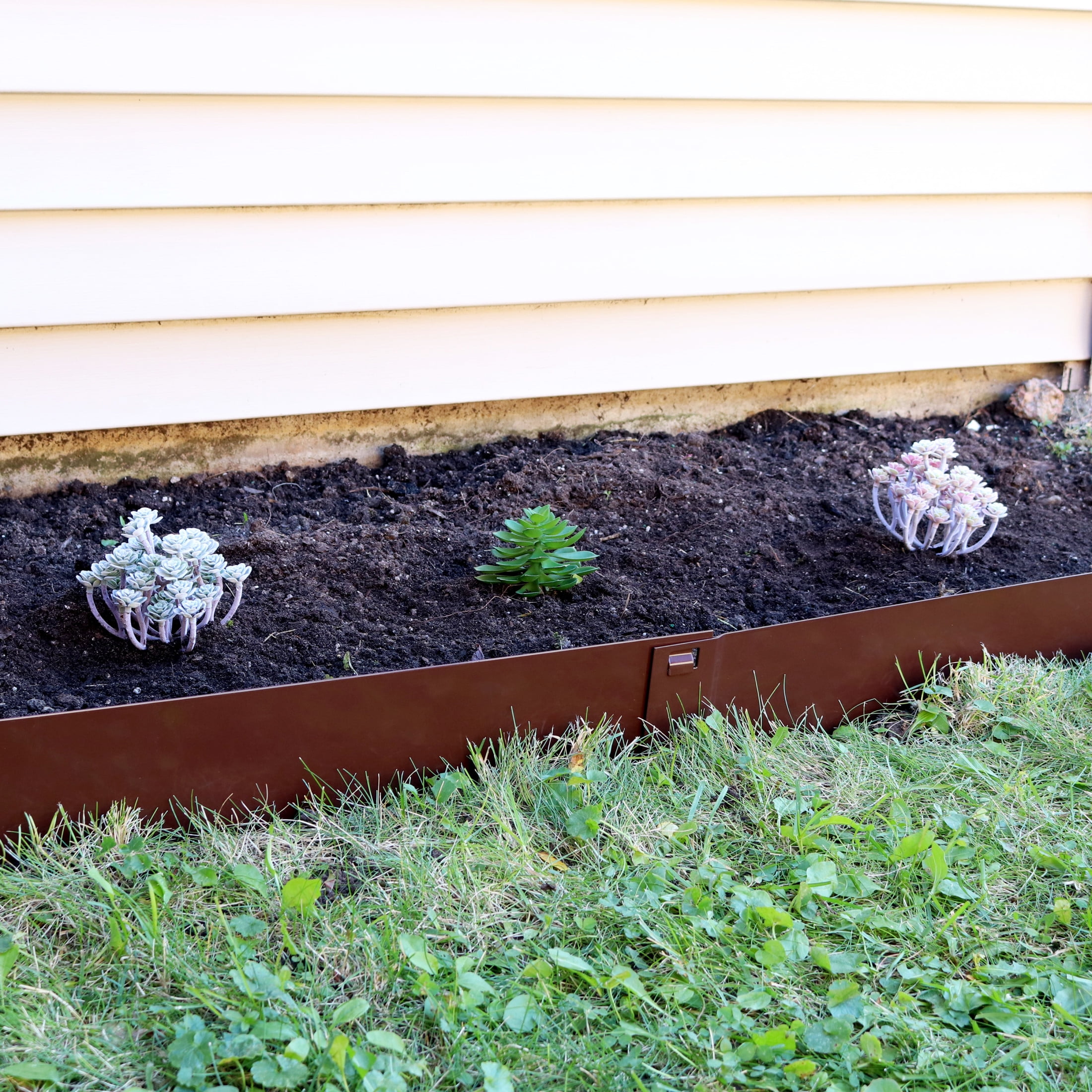 Sunnydaze 7" x 42" Brown Steel Landscape Edging Border (5 Pack)