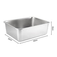thumbnail image 6 of QUTETN Rectangle Stainless Steel Cat Litter Box Broken-resistant Low Entry Open Spacious Metal Litter Pan Pet Accessories, 6 of 6