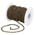 thumbnail image 1 of Craft Chain, Fine Lanyard Accessories Iron Chain 10 Meters Simple  For Christmas 075  Color,554 Bronze, 1 of 8