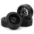 thumbnail image 3 of 1/10 RC Drift Tires 65mm on Road Racing Car Wheels Tyres,Black, 3 of 6