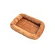 thumbnail image 5 of Greeniant La estera de tela para perrera para perros con borde presionado brinda protección contra el frío y el calor Suministros para mascotas café de terciopelo de cristal M-54X40CM 2piezas, 5 of 6