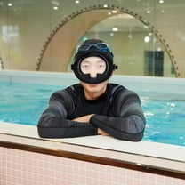 NICERIO 1Pc Anti Fog Diving Glasses Black with Food Grade Silicone Seal for Comfortable Fit