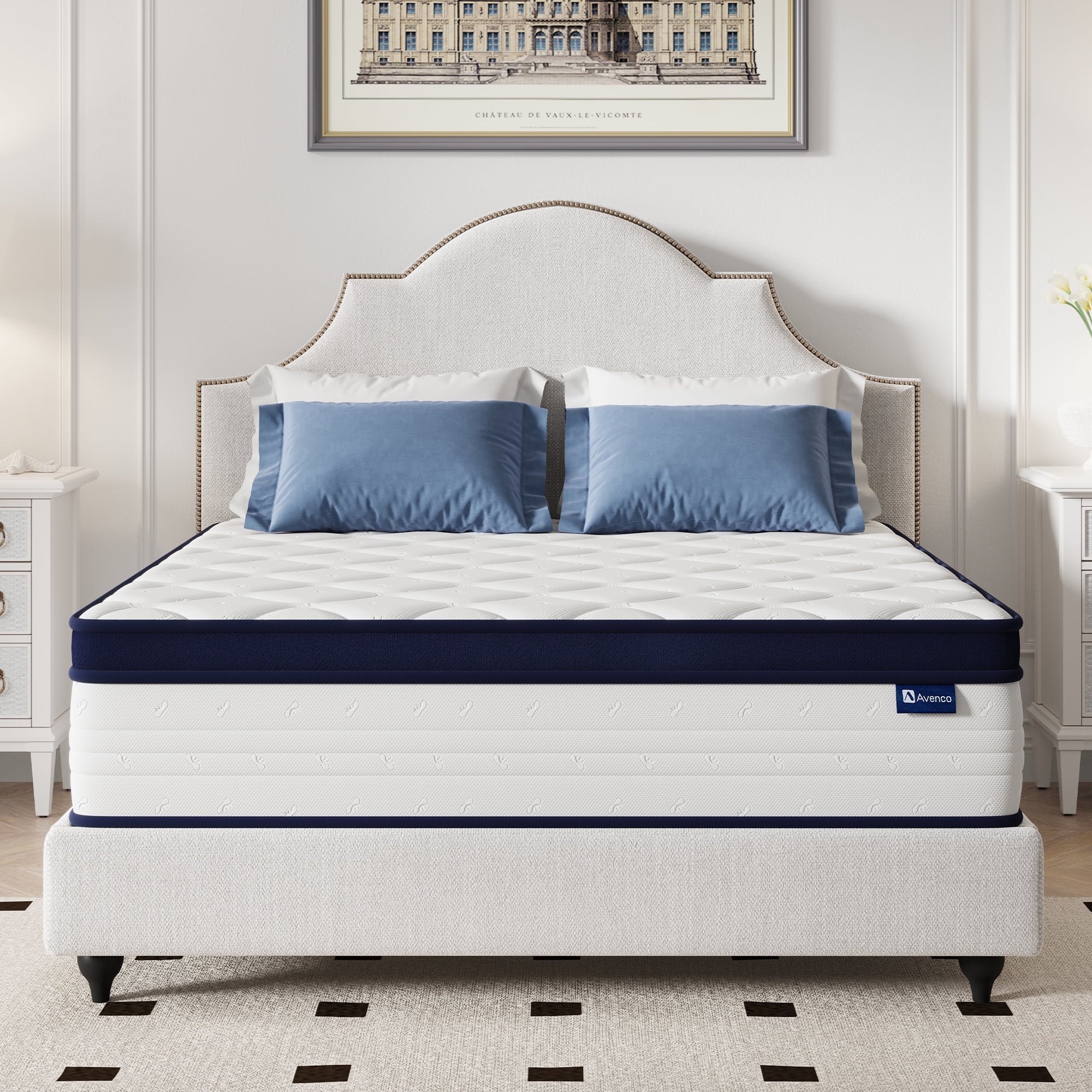 Avenco Breezure Pocket Spring Hybrid Queen Size Mattress 12 inch Motion Isolation Mattresses in a Box,Medium Firm