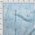 thumbnail image 3 of oneOone Cotton Cambric Light Blue Fabric Tropical Plants Sewing Craft Projects Fabric Prints By Yard 56 Inch Wide, 3 of 4