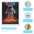 thumbnail image 3 of Diamond Art Kits for Adults, Astronaut Cosmic RainbowDiamond Painting Kits for Beginners, Frameless Round 5D Full Drill Diamonds Art Gem Art Crafts Home Decor Gifts, 3 of 8