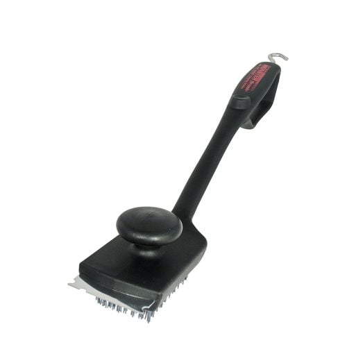 Charcoal Companion Dual Handle Monster Barbecue Grill Brush & Grill Scraper with Safe-Scrub Nylon Bristles - Best BBQ Cleaner CC4126