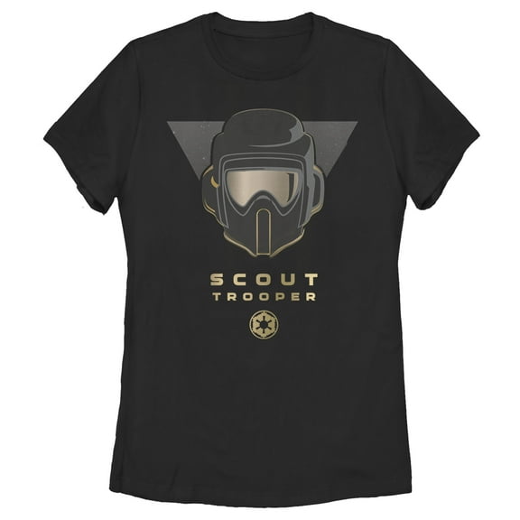 Women's Star Wars Jedi: Fallen Order Scout Trooper Helmet  Graphic Tee Black Small