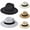 Beige, variant on Womens Mens Wide Brim Straw Panama Hat Fedora Summer Beach Sun Hat UPF Straw Hat for Women Clearance