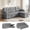 Light Gray, variant on Xiweot Convertible Sectional Sleeper Sofa, 82" L Shaped Sofa Bed with Storage Chaise, Pull Out Couch & Wide Armrests, Linen 3 Seater Sectional Couch for Living Room Apartment (Dark Gray)